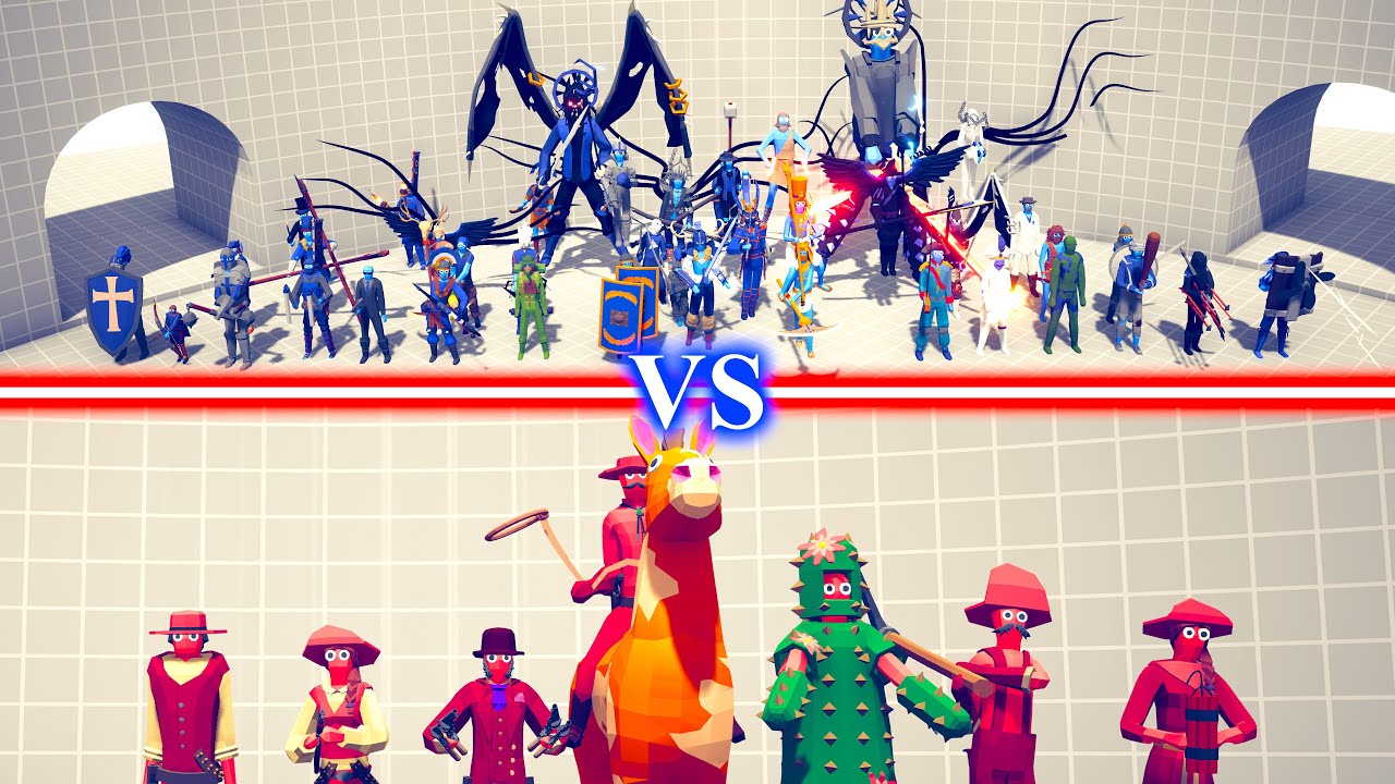 SECRET DLC TEAM vs WILD WEST Team - Totally Accurate Battle Simulator TABS