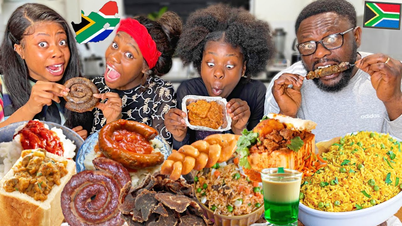 НИГЕРИЙЦЫ ВПЕРВЫЕ ПРОБУЮТ ЮЖНОАФРИКАНСКУЮ ЕДУ 🇿🇦! ft Bunny chow, Cape Malay, pap, koeksuster