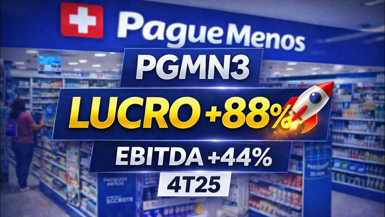 PAGUE MENOS (PGMN3): LUCRO +88% 🚀 EBITDA DISPARA 44% | 4T25