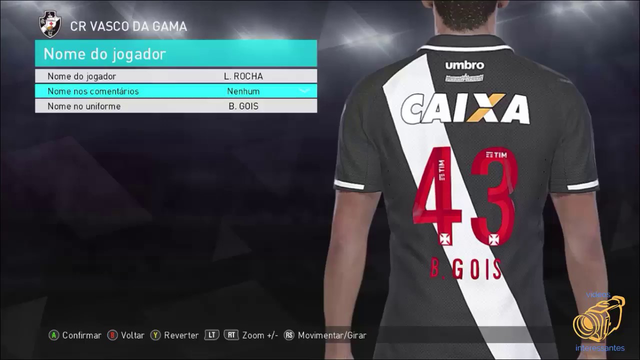 elenco correto do vasco no pes 2018