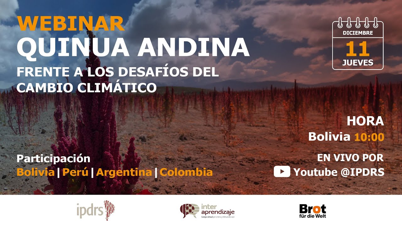 WEBINAR | QUINUA ANDINA FRENTE A LOS DESAFÍOS DEL CAMBIO CLIMÁTICO