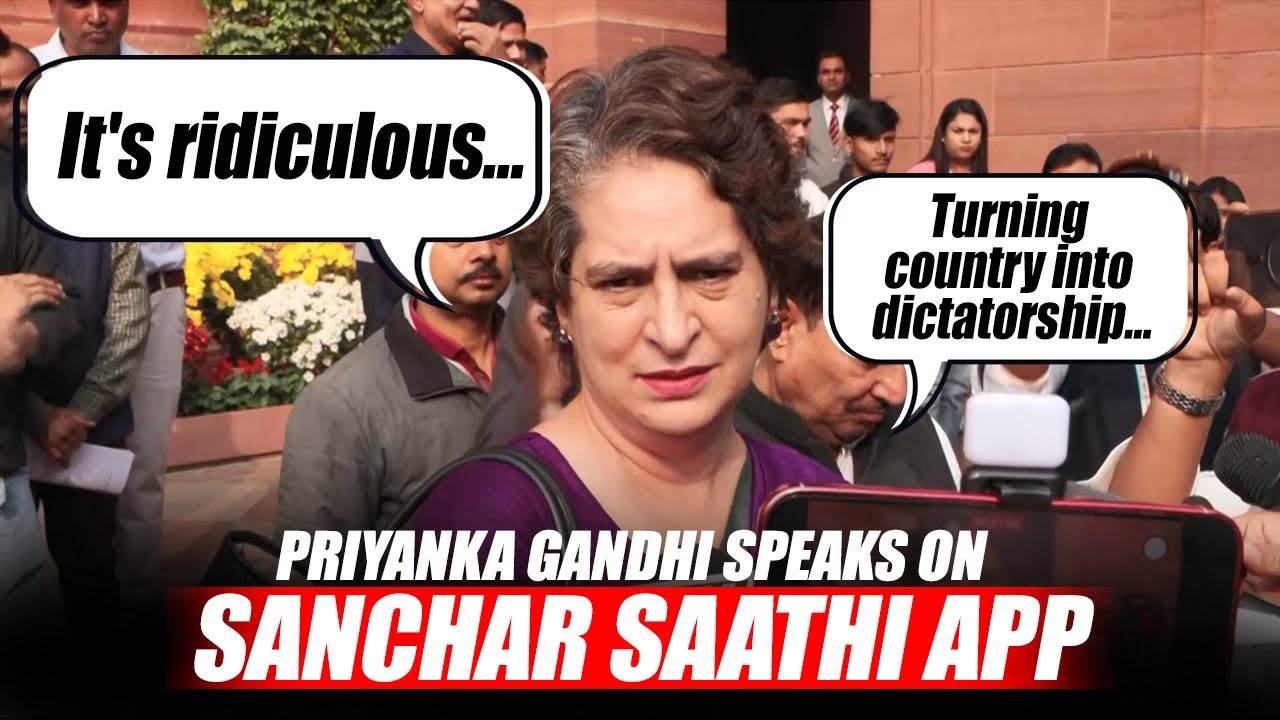 &lsquo;Turning country into dictatorship&hellip;&rsquo; Priyanka Gandhi speaks on Sanchar Saathi App | BJP | Congress