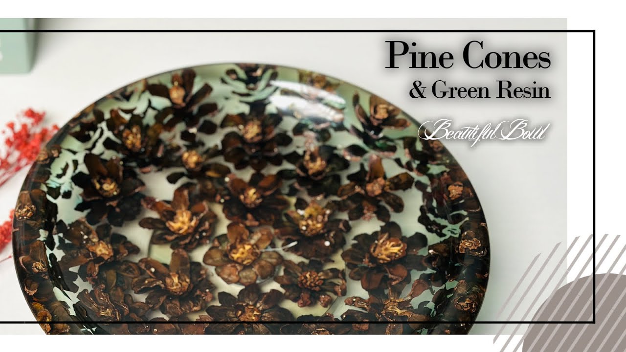 Beautiful Pine Cone Resin Woodturning Project | Epoxy Bowl Making