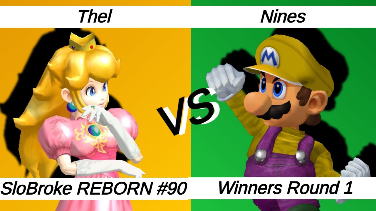 SloBroke REBORN #90 – Melee Singles WR1 – Thel ⟮Peach⟯ vs Nines ⟮Mario⟯
