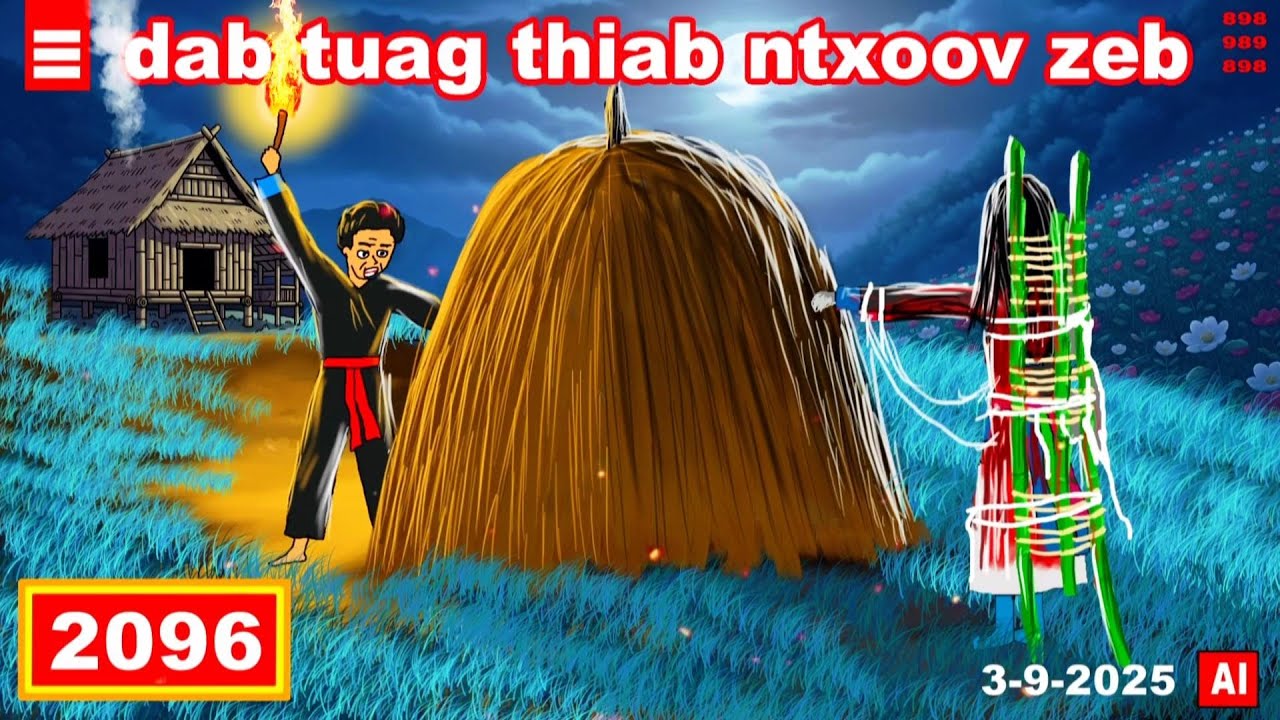 dab hais hmoob - 2096 - 3-9-2025 dab tuag thiab ntxoov zeb, ผีกับลุง, Ghost and Uncle.