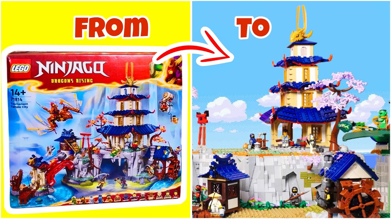 Nâng Cấp Set Lego Ninjago 71814 Cũ Thành Sa Bàn MOC Siêu To