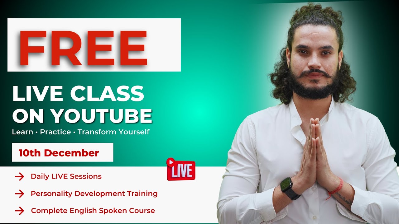 LIVE English Class | Speak English Confidently | Free Spoken English Course | Day 1