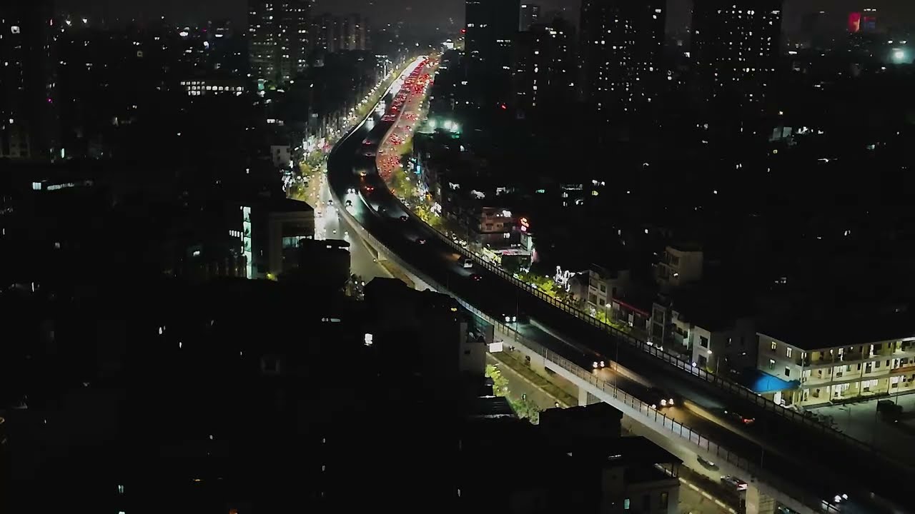 Calming Piano Music at Night on Top of City | Sleep, Relaxation, Study & Stress Ease