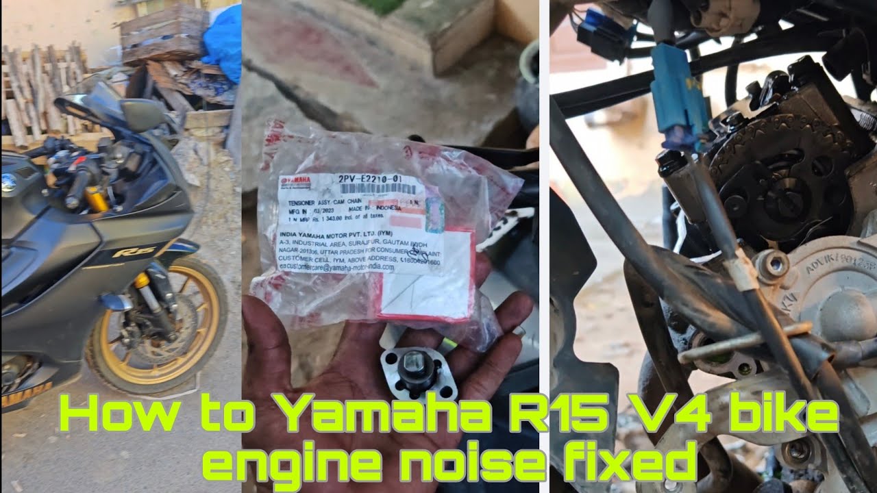 yamaha R15 v4 bike engine noise how to fixed. how to timing chain tensioner changed #r15v4 #r15v3