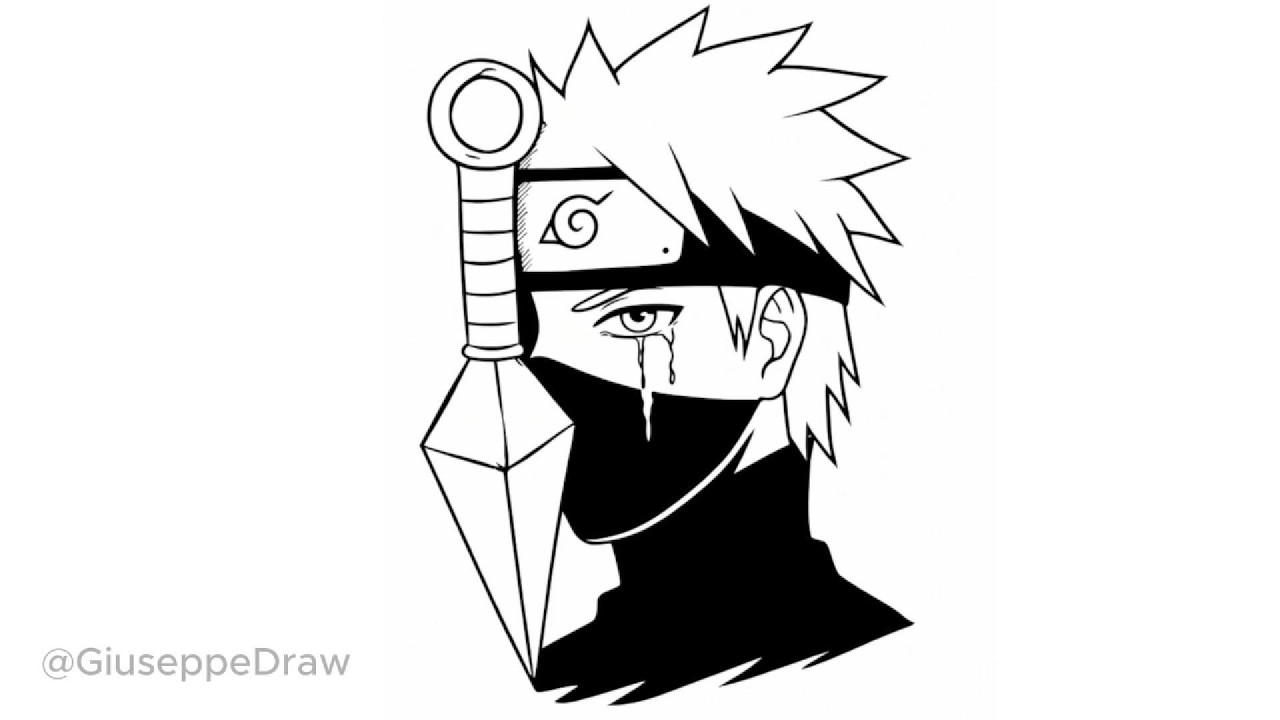 Naruto Kunai art | How to draw kakashi Kunai step-by-step
