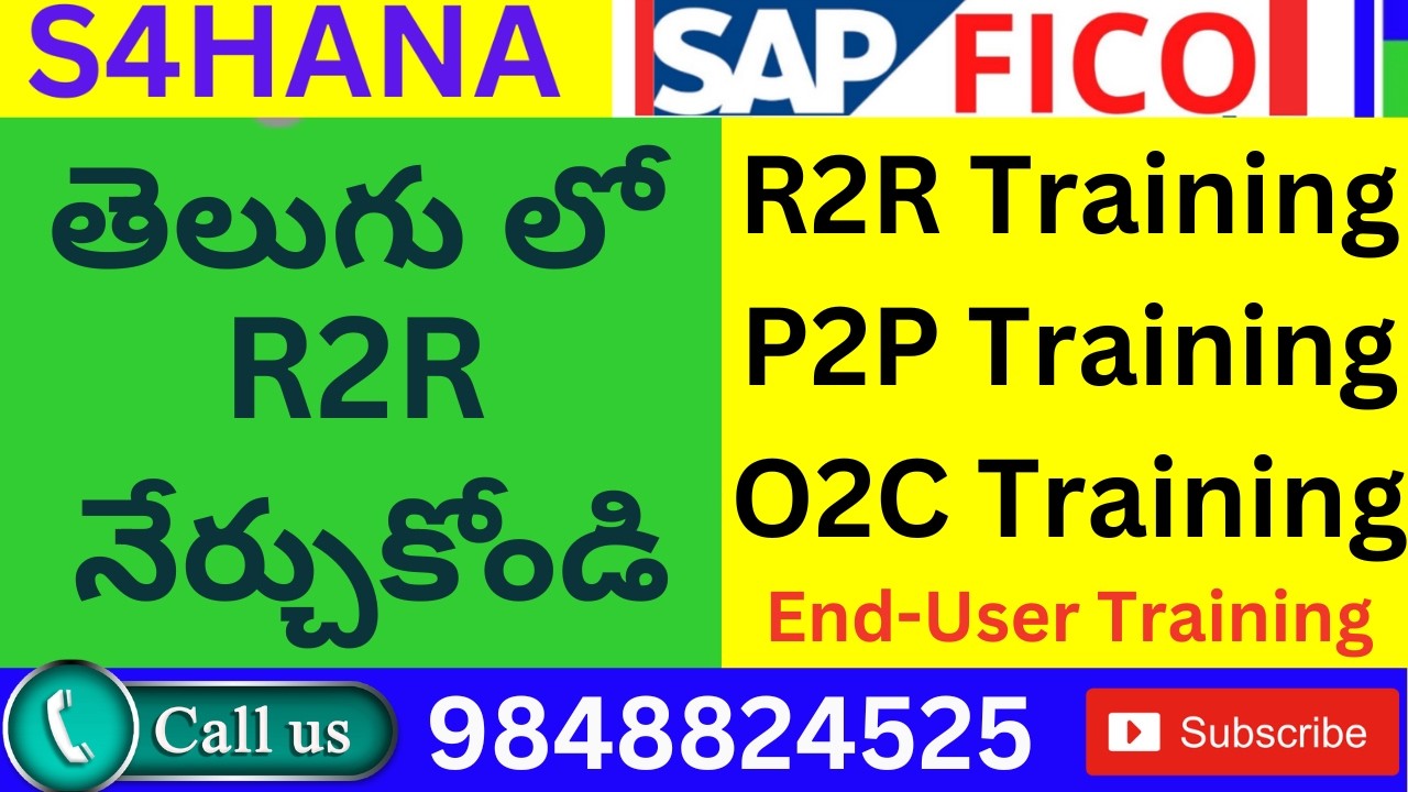 SAP FICO S4HANA Training in telugu / SAP fico full course in Telugu / SAP FICO  Course in Telugu