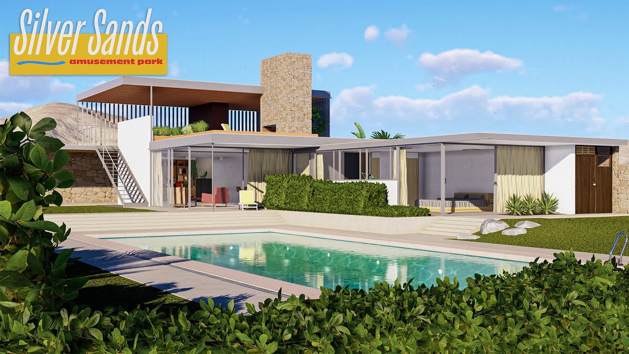 Building a modernist desert house in Planet Coaster 2 | Silver Sands