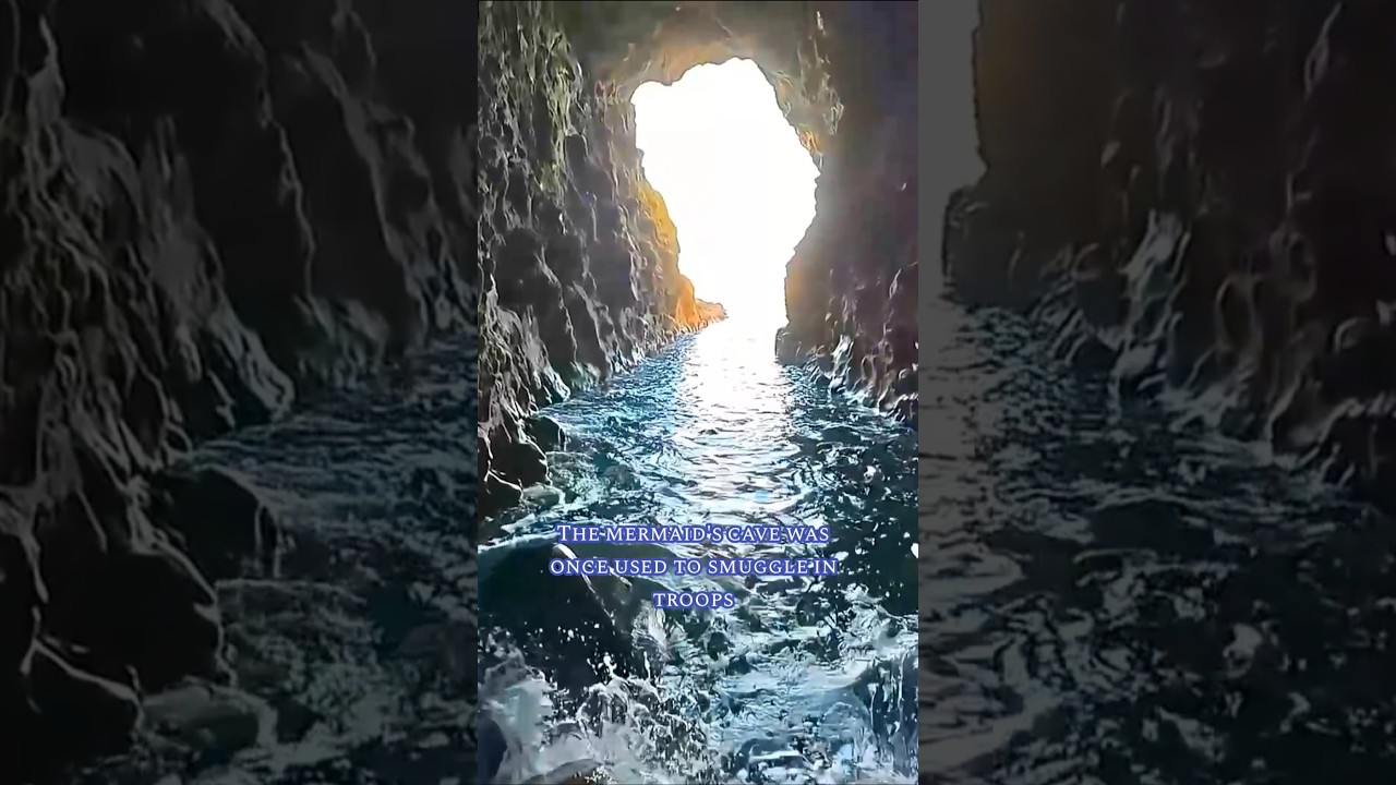 Mermaid's Sea Cave Beneath Dunluce Castle 🏞🏰 #castle #history #cave