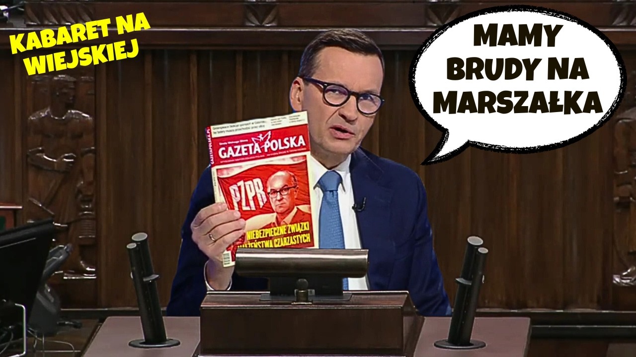 MATEUSZ MASAKRUJE TUSKA - KABARET NA WIEJSKIEJ #8 (MATEUSZ MORAWIECKI)