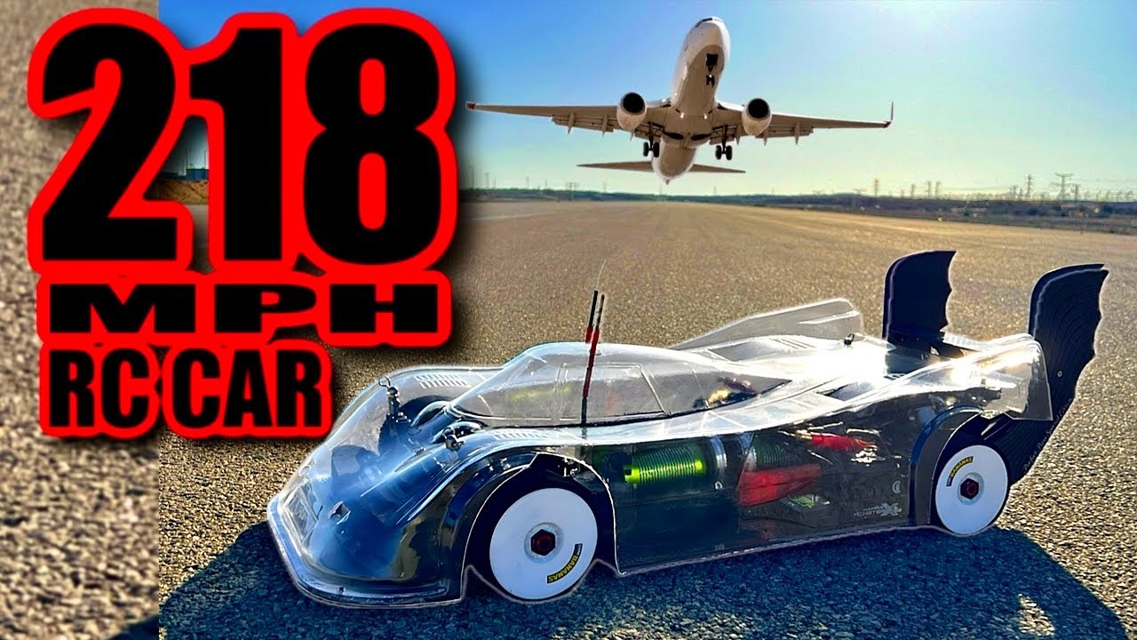 Игрушечная машинка с четырьмя двигателями, скорость 218 миль в час