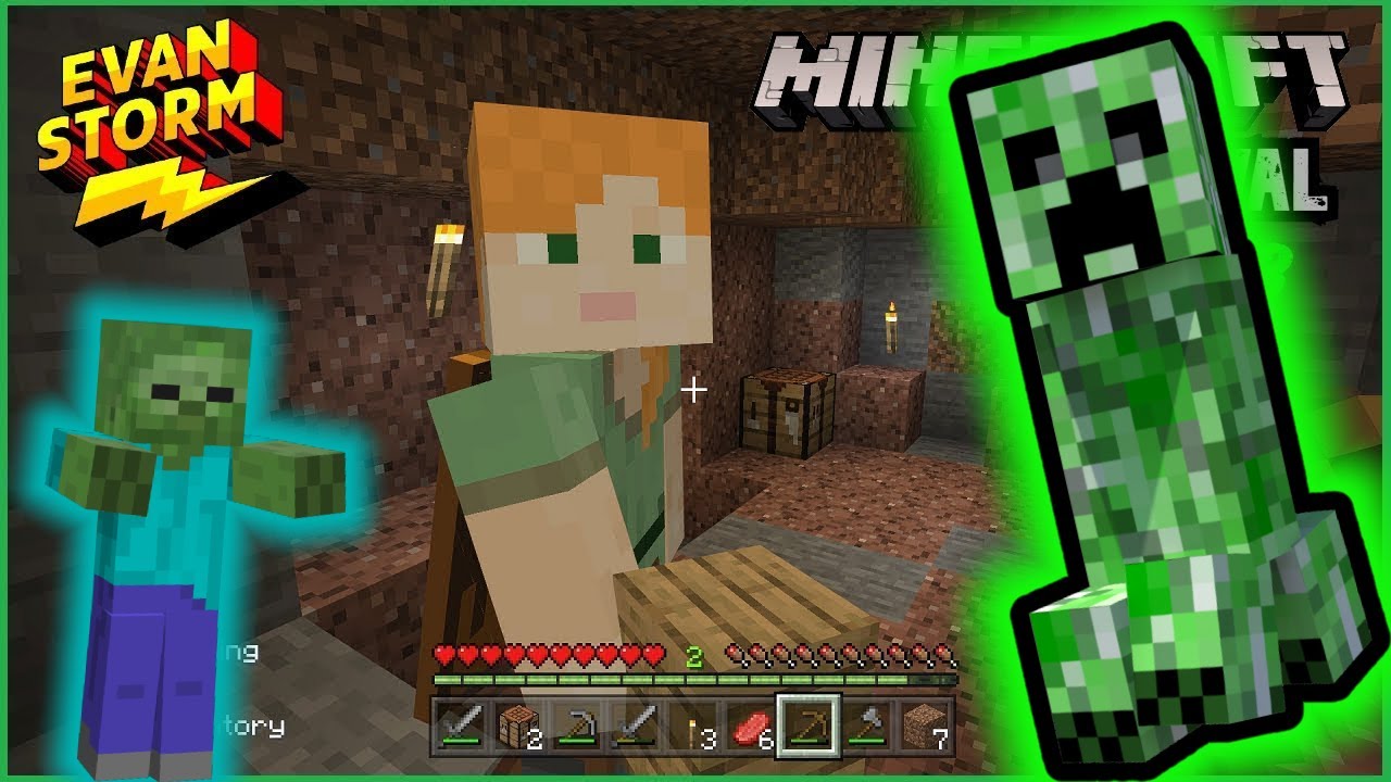 Halloween Night Gaming Minecraft Survival Day 3 Zombies In Our House