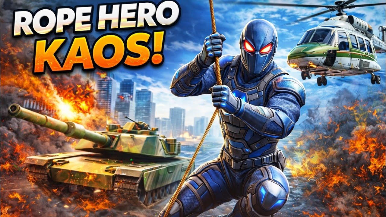 ROPE HERO VICE TOWN TANK VE HELİKOPTER GASP ETTİM (ROPE HERO YENİDEN)