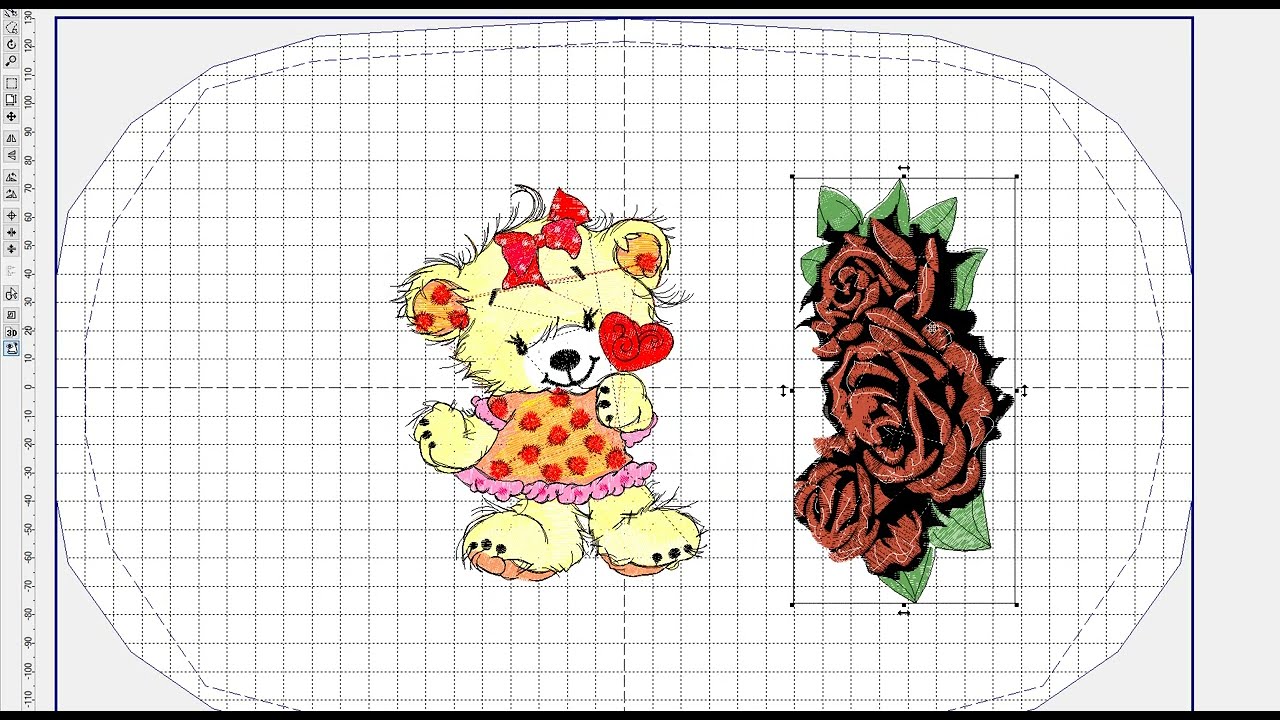 Merge two embroidery files in Embird software