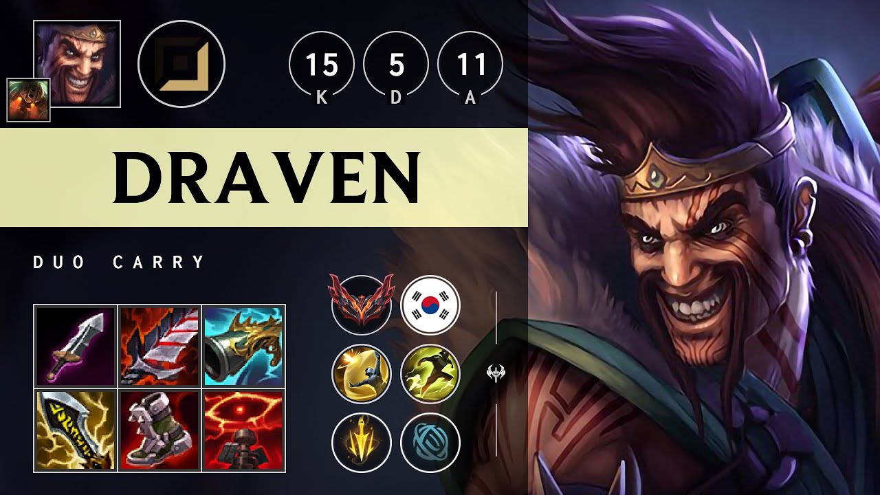 Draven ADC vs Ezreal - KR Grandmaster Patch 25.07