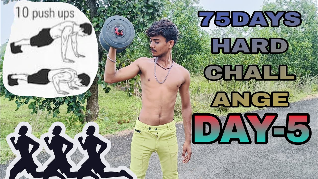 75 DAYS HARD CHALLANGE DAY-5 Watch Full Video #Workout