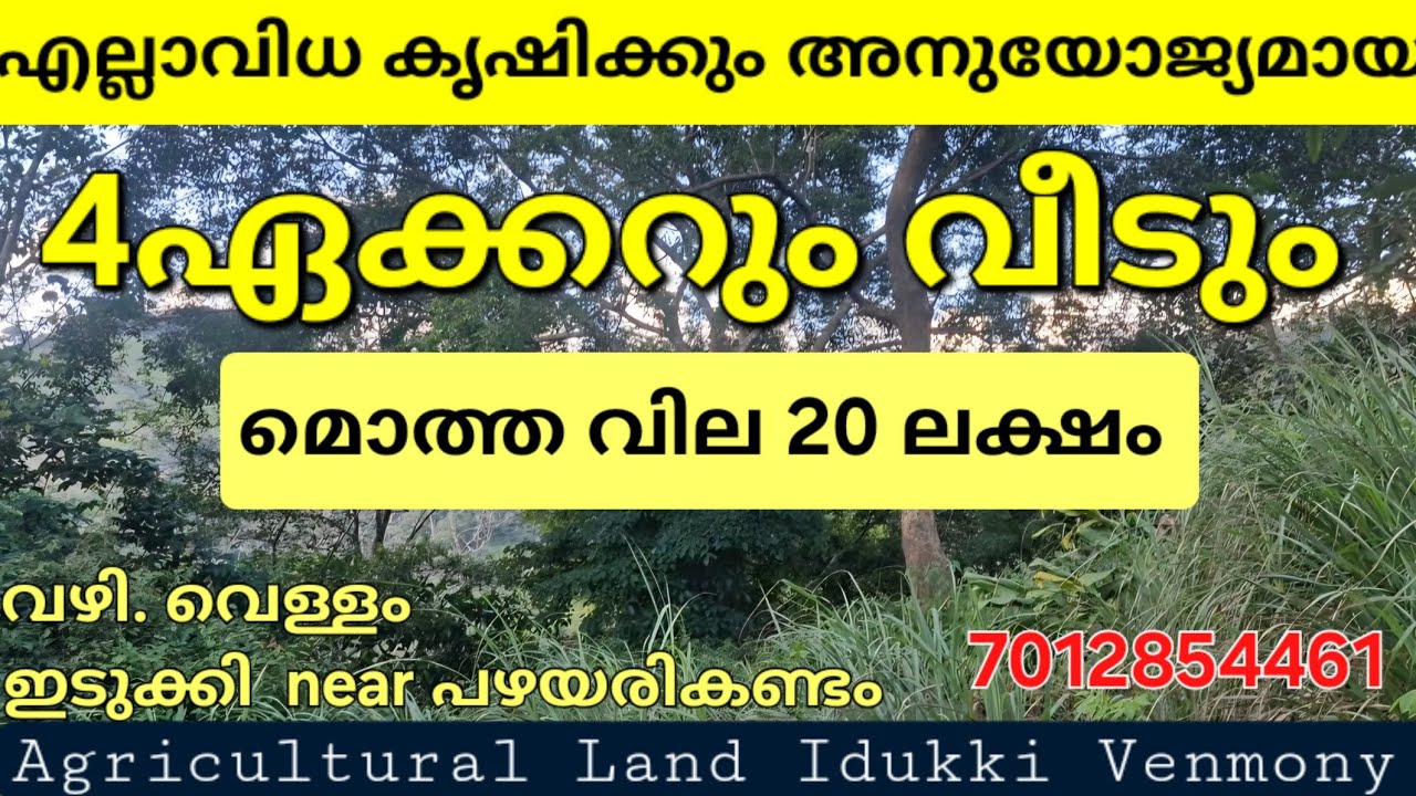 എല്ലാവിധ കൃഷിക്കും അനുയോജ്യമായ 4ഏക്കറും വീടും. മൊത്ത വില 20 ലക്ഷം. ഇടുക്കി near പഴയരികണ്ടം 👇