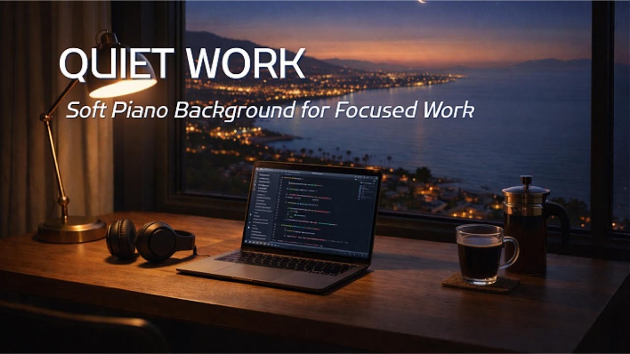Quiet Work | Soft Piano Background for Focused Work
