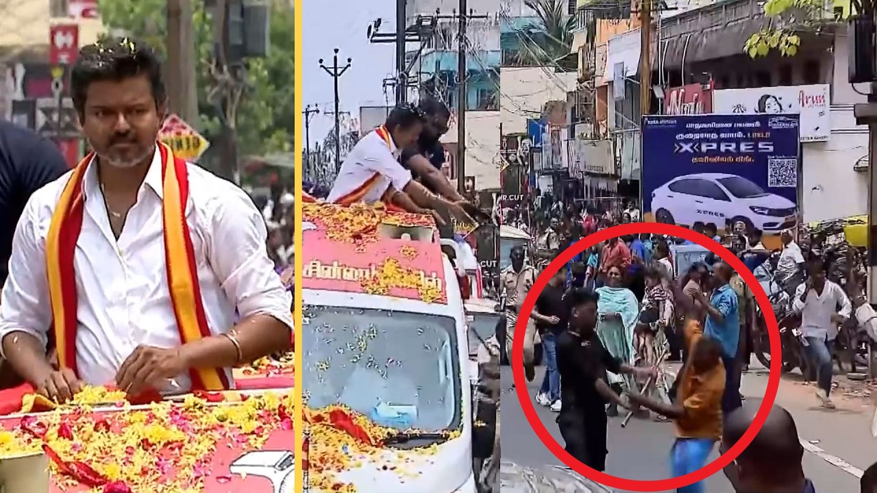 TVK Vijay Serious On Security Guard for Pushing an Elderly Man In Road Show