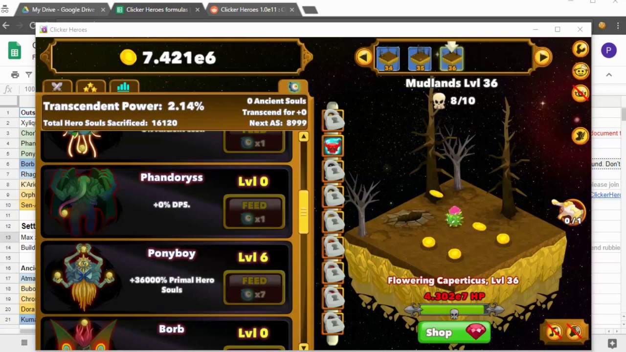 Nowe formuły w Clicker Heroes wersja 1.0e11 - instrukcja lewelapowania outsider&oacute;w