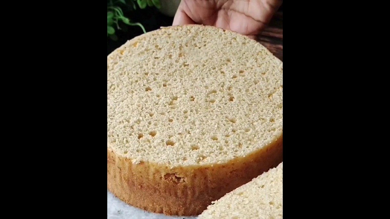 Eggless Vanilla Sponge Cake With Gehu Ka Atta | No Maida Recipe #egglesscakes #cakerecipe