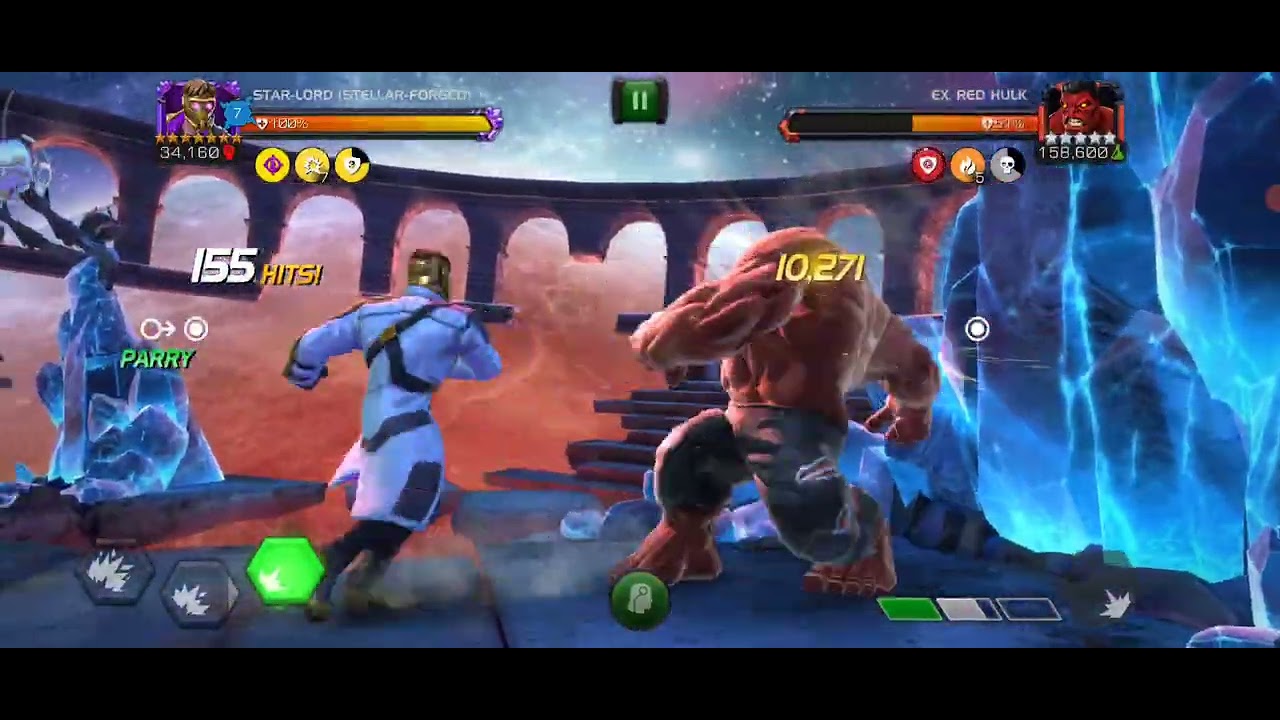 Star Lord Vs Red Hulk with synergy| Marvel Contest Of Champions| mcoc