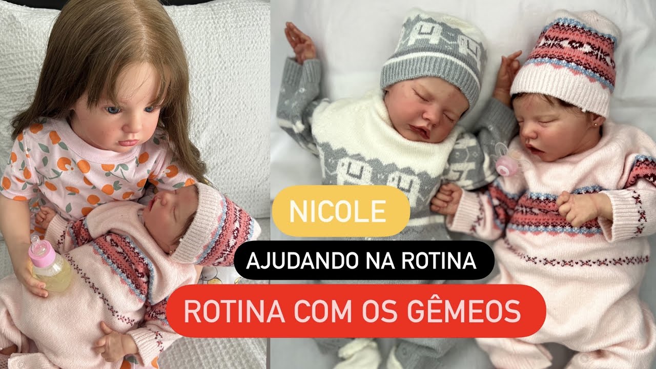 NICOLE CUIDANDO DOS GÊMEOS