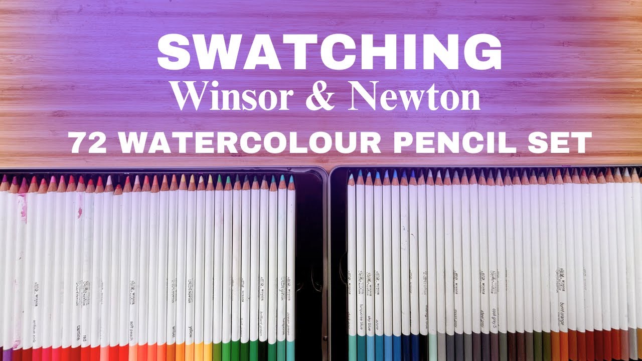 Swatching the Winsor & Newton 72 Watercolour Pencil Set
