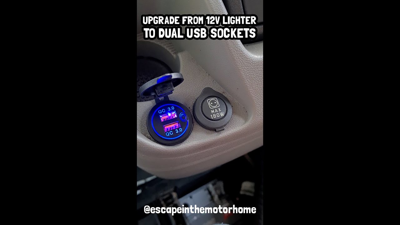 Как установить USB-розетку в автодоме/доме на колесах, от прикуривателя 12 В до двух USB-портов. ...