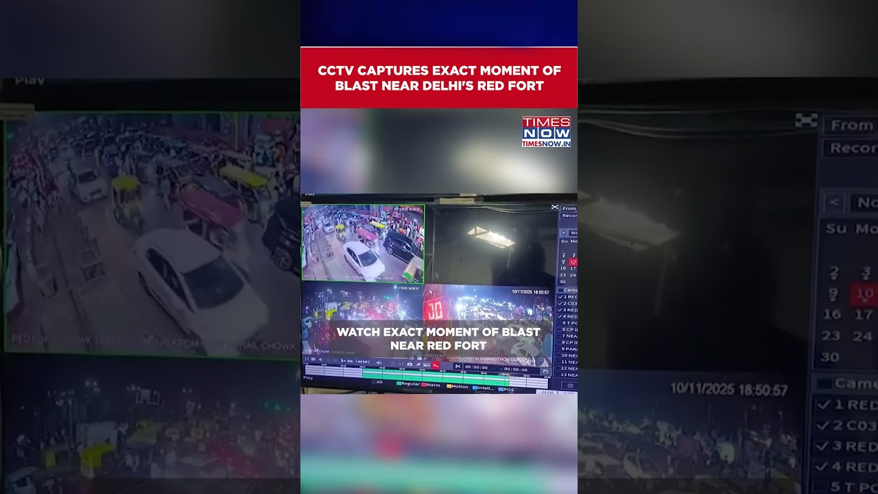 Delhi's Red Fort Blast: CCTV Footage Captures The Exact Moment Of The Blast | Watch #shorts
