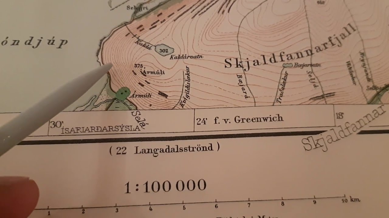ASMR | Old Icelandic Map (North Westfjords)