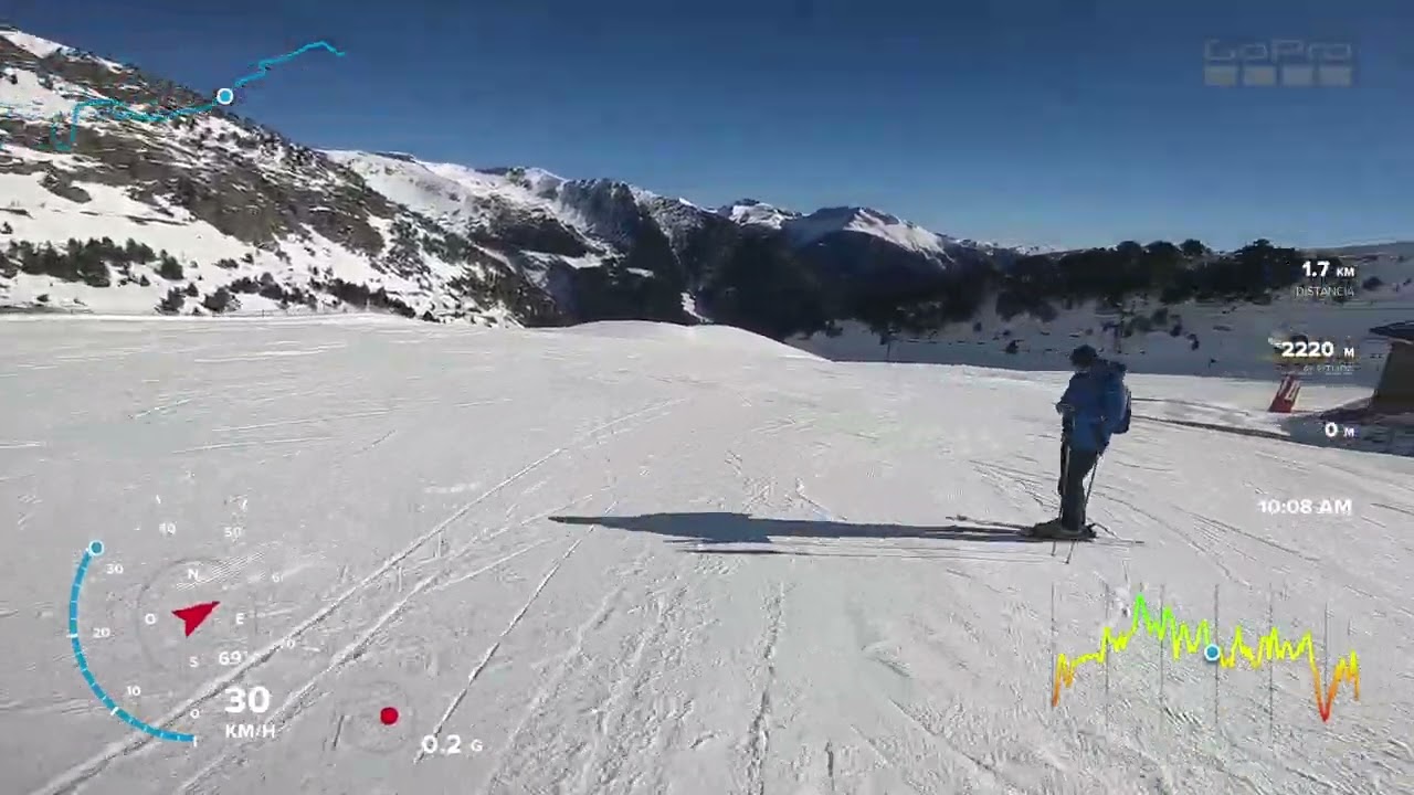 Andorra - Vallnord - Arinsal - Port Vell full ski descent from a beginner