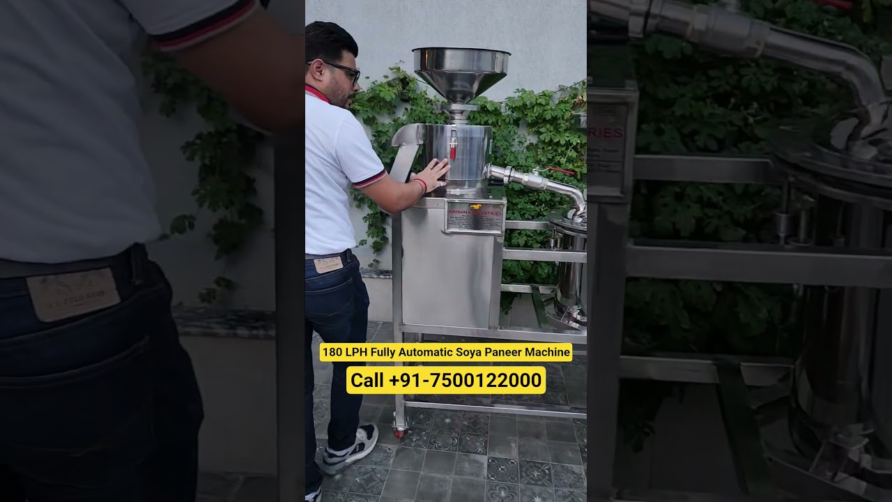 🔥180 LPH Fully Automatic Soya Milk And Paneer Making Machine🔥 #soyapaneermachine #soyamilkmachine