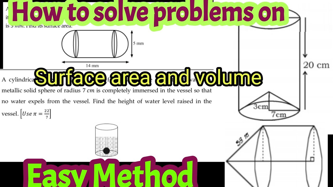 Surface area and volume/Important model questions/SSLC MATHEMATICS 5marks questions