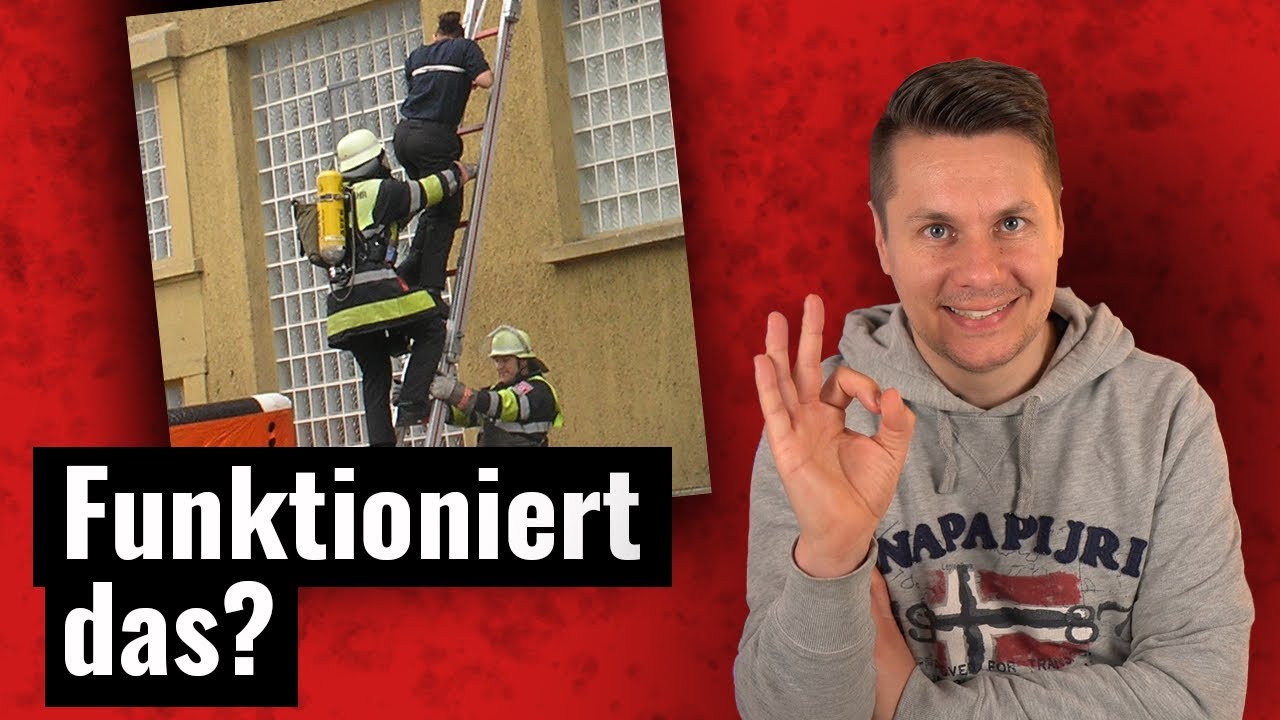 Menschenrettung &uuml;ber Steckleiter: Realistisch? (Feuerwehr)