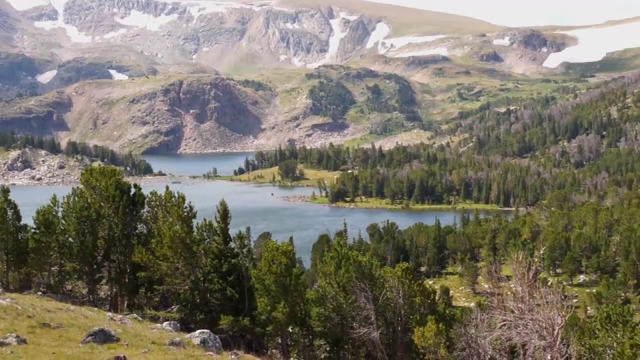 Hike down to the Twin Lakes in the Beartooth Mountains