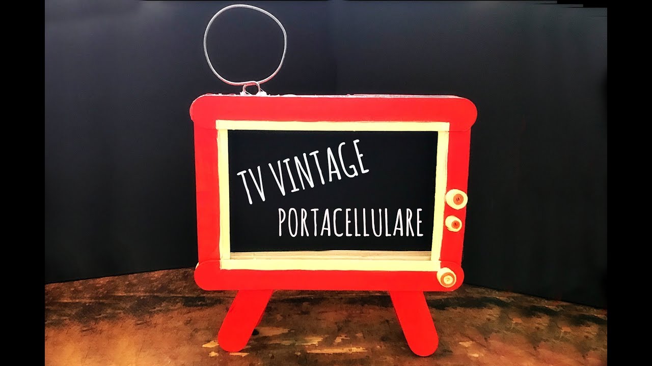 TV Vintage Porta cellulare da tavolo  (Riciclo creativo) Arte per Te
