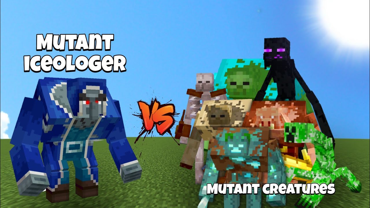 MUTANT ICEOLOGER vs MUTANT CREATURES - Mutant Iceologer Vs Mutant Creatures | minecraft mob battle