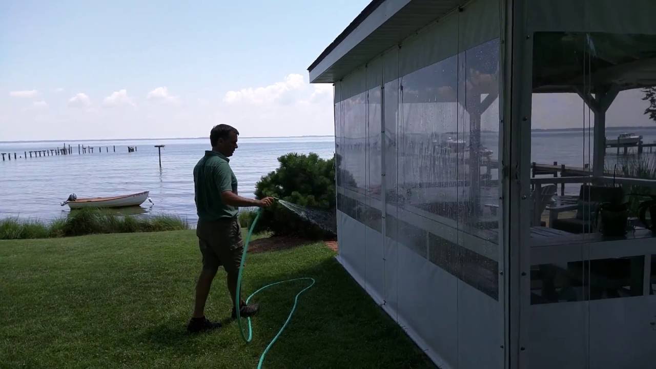 Clear Vinyl Weather Curtains for Protection from Rain, Snow, Dirt & Wind.