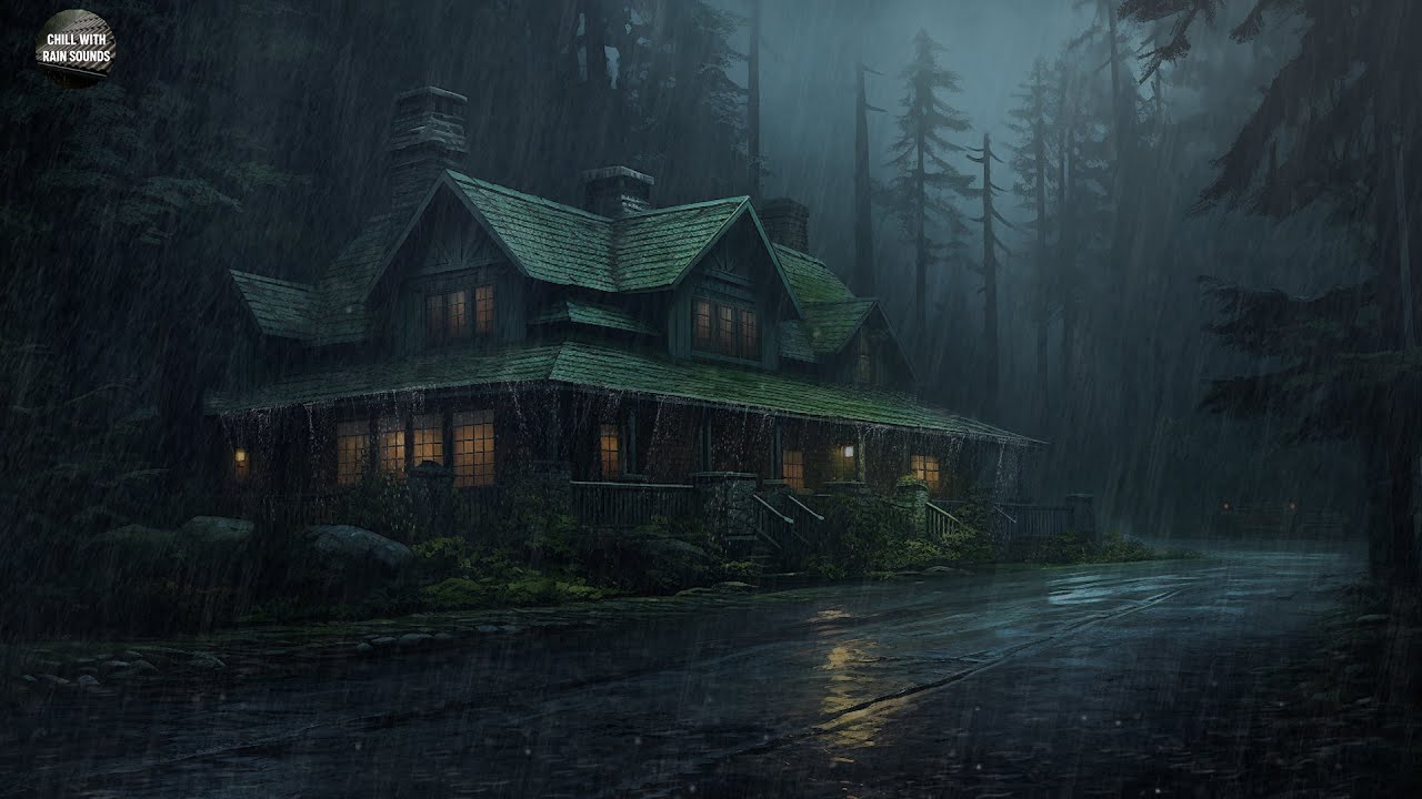 Focus and Relax with HEAVY RAIN Sounds in the Forest | Natural Sounds for Deep Sleep and Meditation