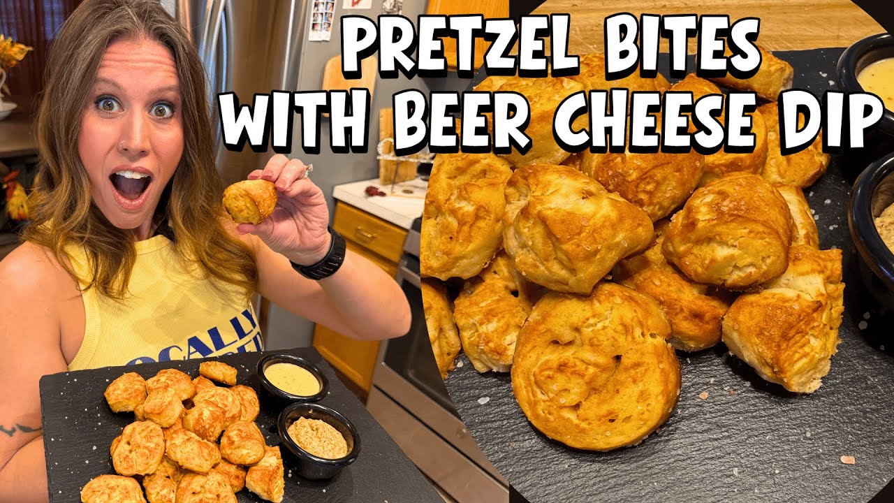 Easy Pretzel Bites with Biscuit Dough & Creamy Beer Cheese Dip | Tara the Foodie