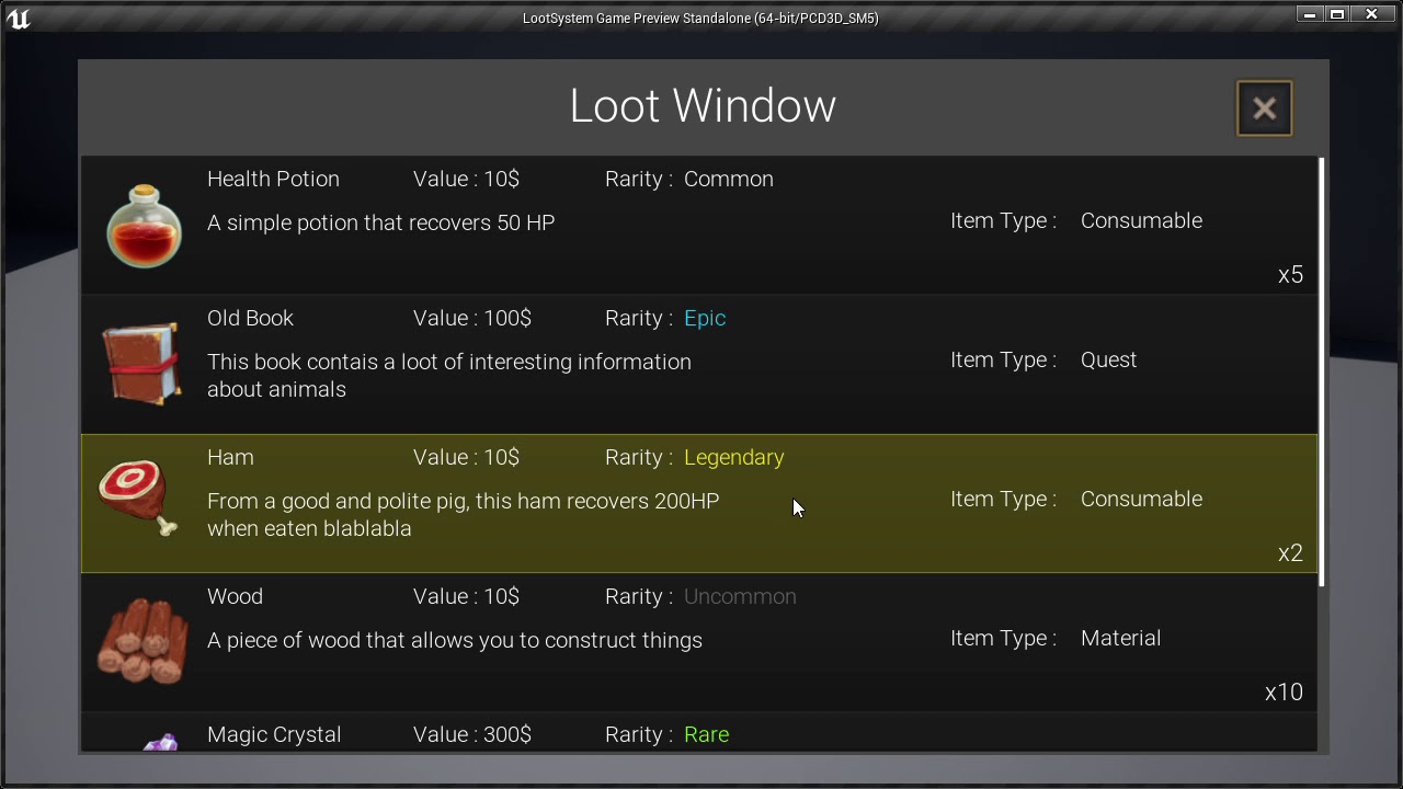 LootSystem UE4 2019