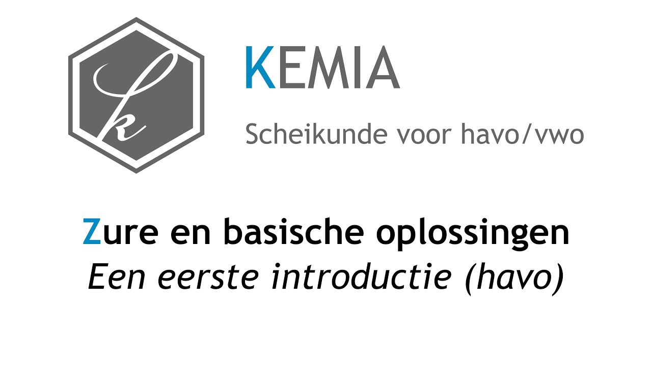 Zure en basische oplossingen: Een eerste introductie (havo)