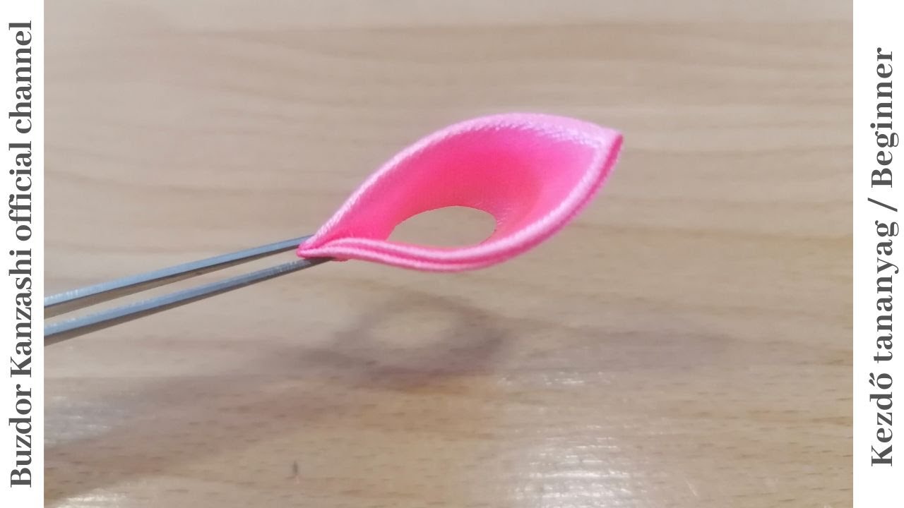 Kanzashi alapok 02 - Hegyes szirom / kanzashi workshop beginner No.2