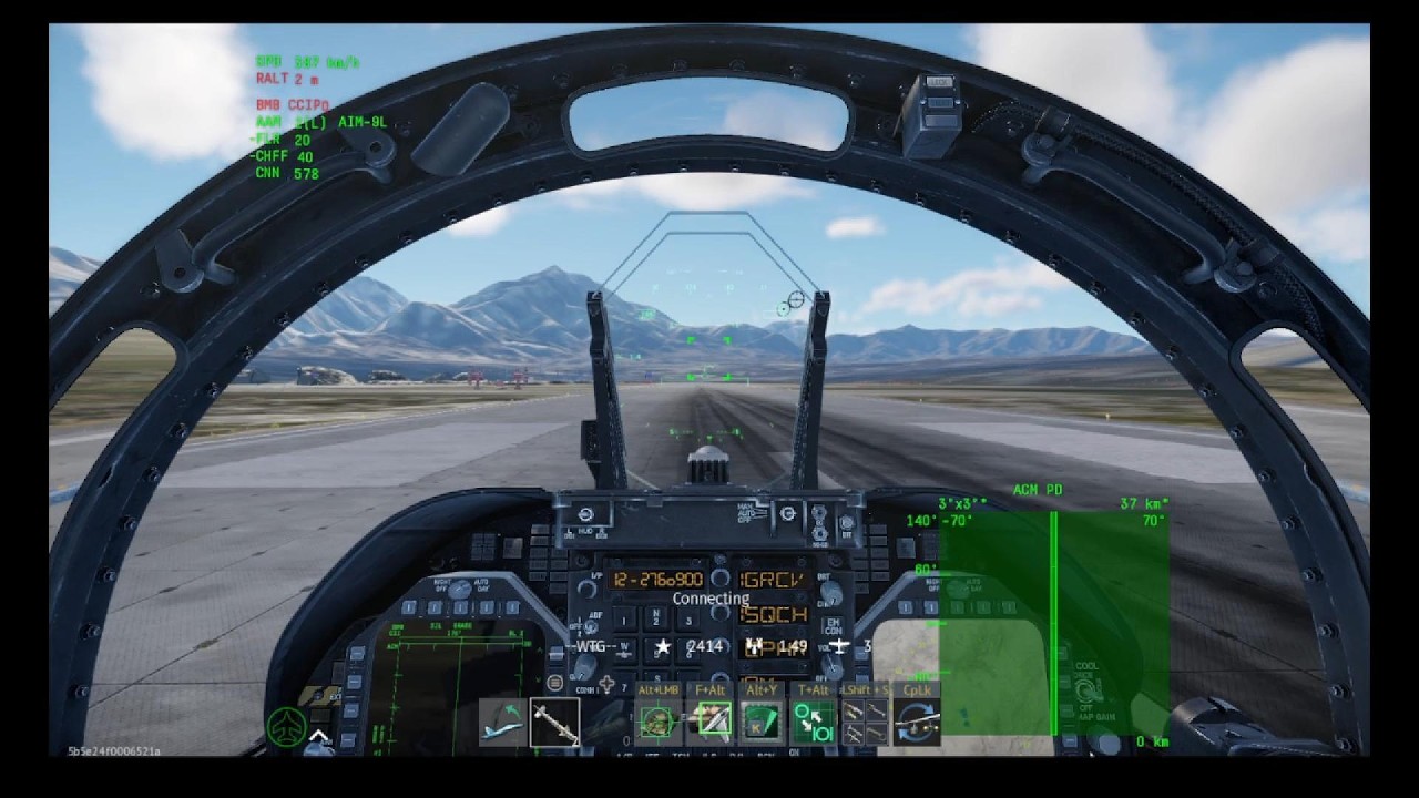 War Thunder F-18A Air Realistic Battles 14 Cockpit View