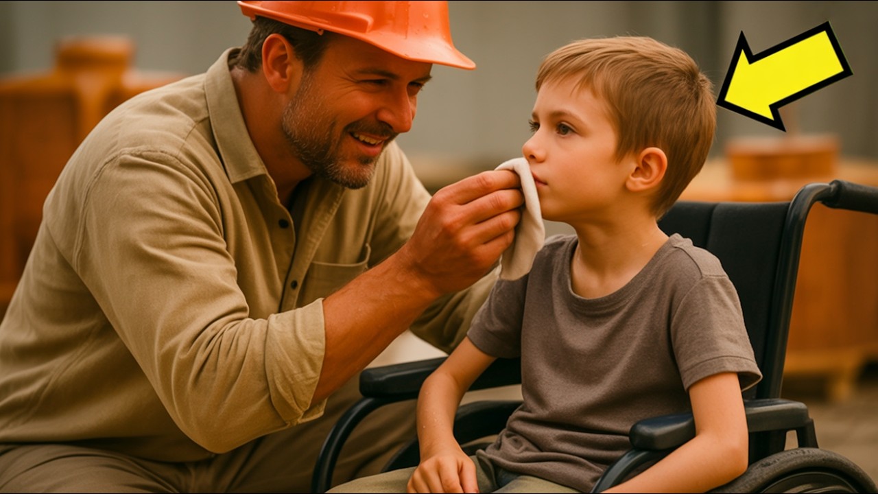 CONSTRUCTION WORKER FEEDS DISABLED BOY DURING WORK WITHOUT KNOWING HE'S THE SON OF A MILLIONAIRE
